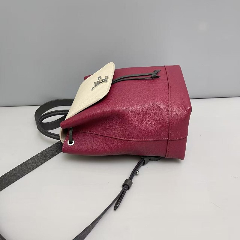 LV路易威登 Lockme 米樹莓灰三拼色牛皮 後背包 雙肩包 尺寸約21×27cm-4