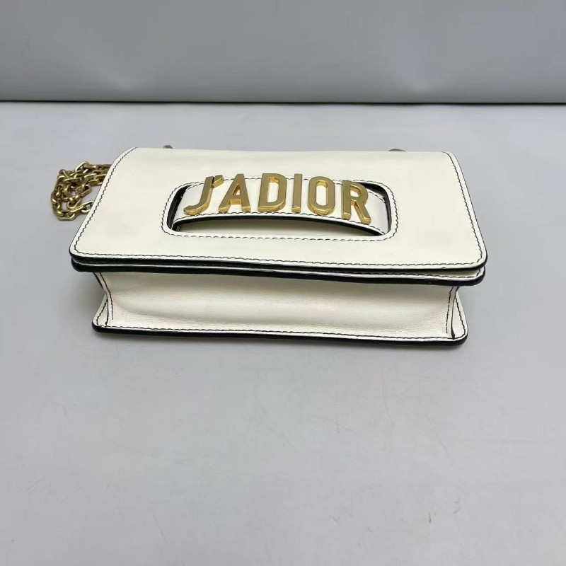 Dior迪奧 J'Adior中號 白色全皮鏈條包-3