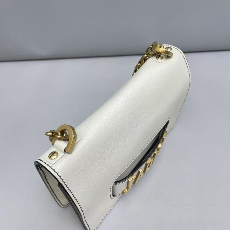 Dior迪奧 J'Adior中號 白色全皮鏈條包-6