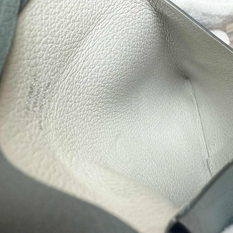 HERMÈS 經典 Bastia epsom皮 深灰色拼色 零錢包-15