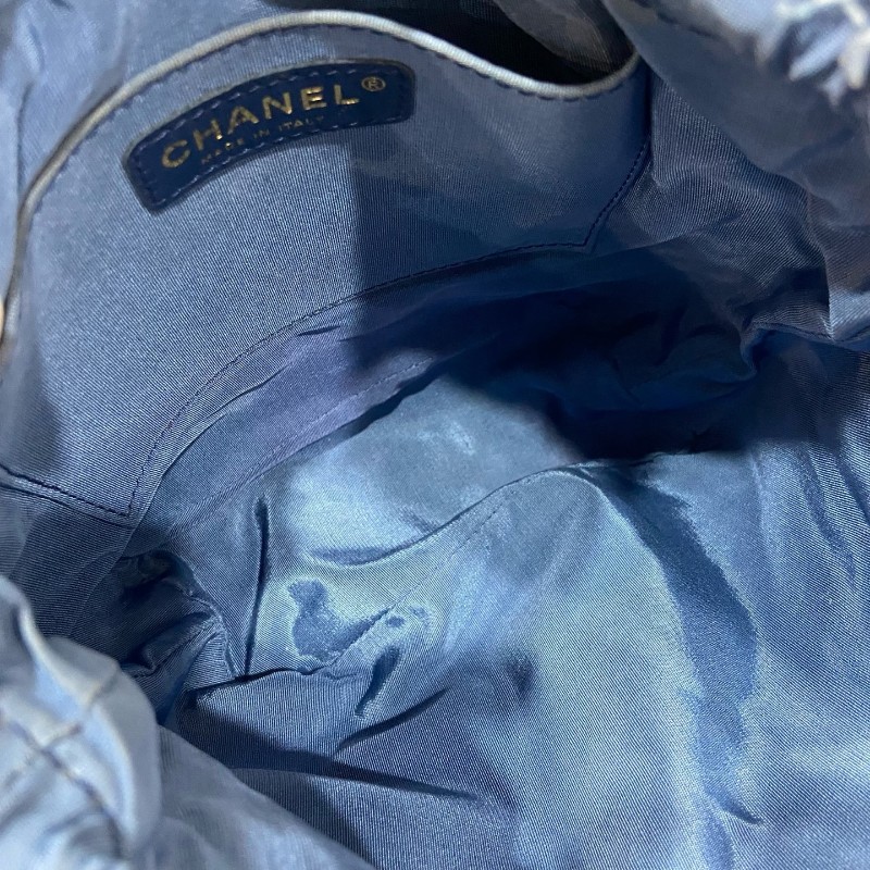 Chanel 牛仔塗鴉水桶包 小號 斜背包 有防塵袋 尺寸約18*23*9~-7