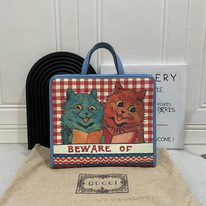 Gucci/古馳兒童貓咪包兒童 托特包 手提包 尺寸約17*10*5cm-2