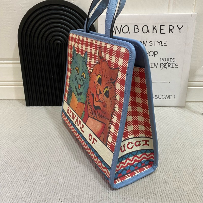 Gucci/古馳兒童貓咪包兒童 托特包 手提包 尺寸約17*10*5cm-3
