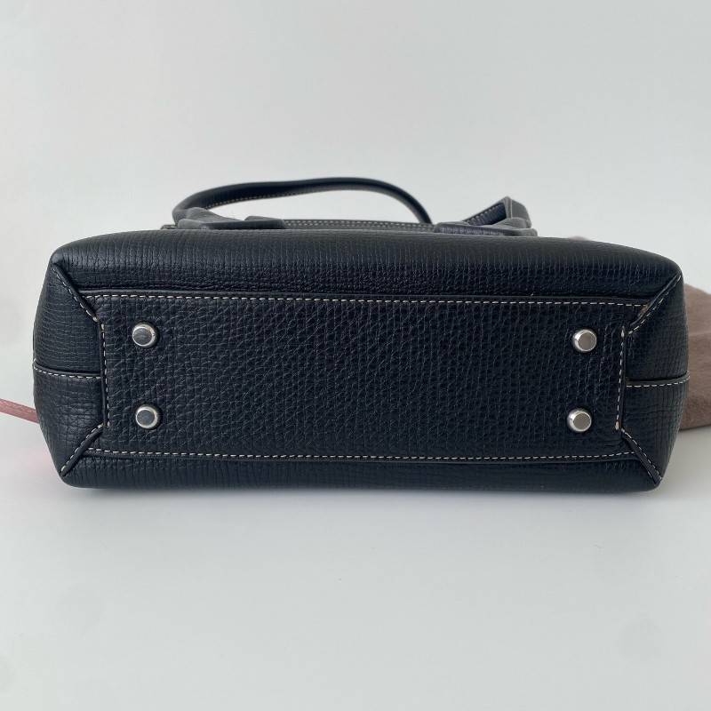 Bottega Veneta/葆蝶家 Acro 黑色手提包 單肩包 底長23cm-4