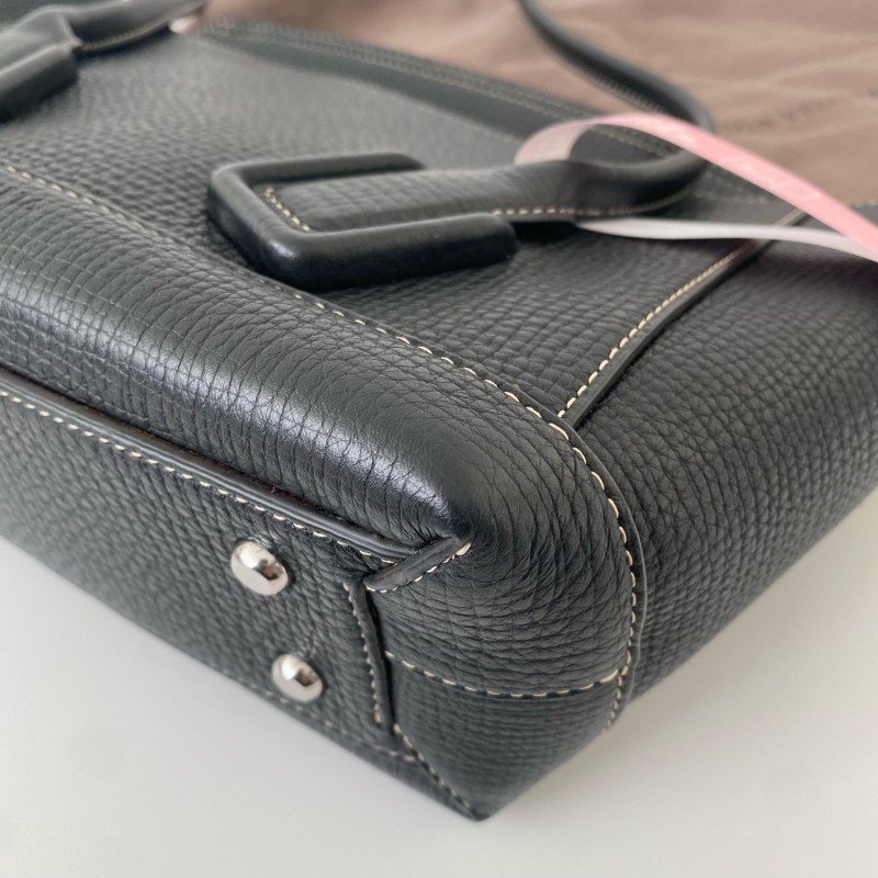 Bottega Veneta/葆蝶家 Acro 黑色手提包 單肩包 底長23cm-7