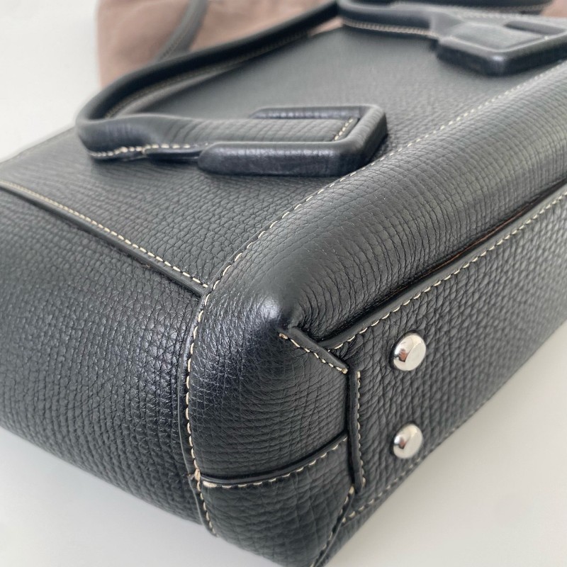 Bottega Veneta/葆蝶家 Acro 黑色手提包 單肩包 底長23cm-8