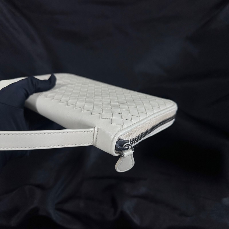 葆蝶家Bottega Veneta 白色編織手拿包 手提包-9