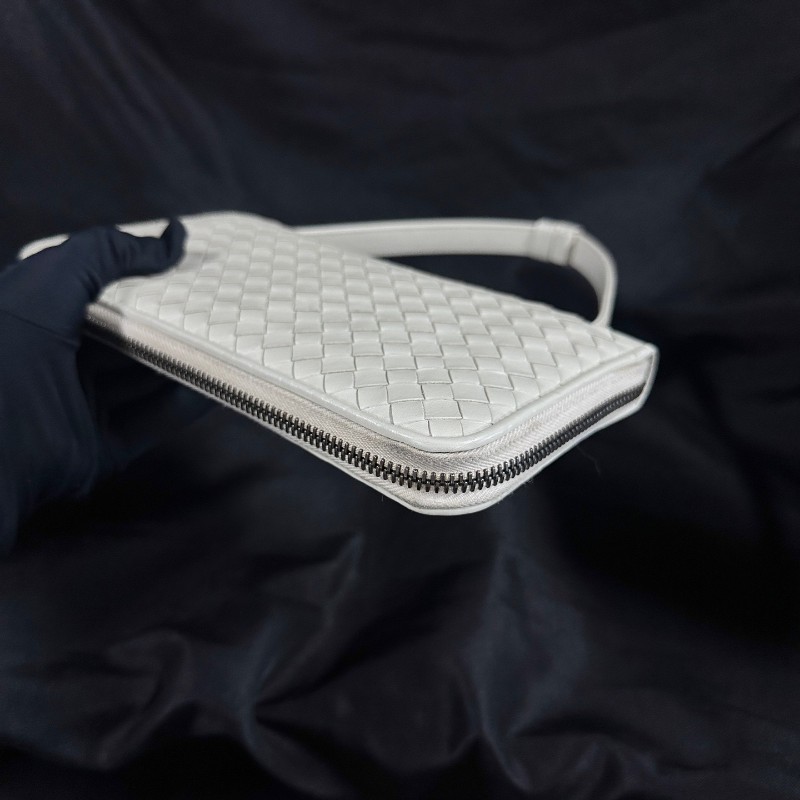 葆蝶家Bottega Veneta 白色編織手拿包 手提包-11