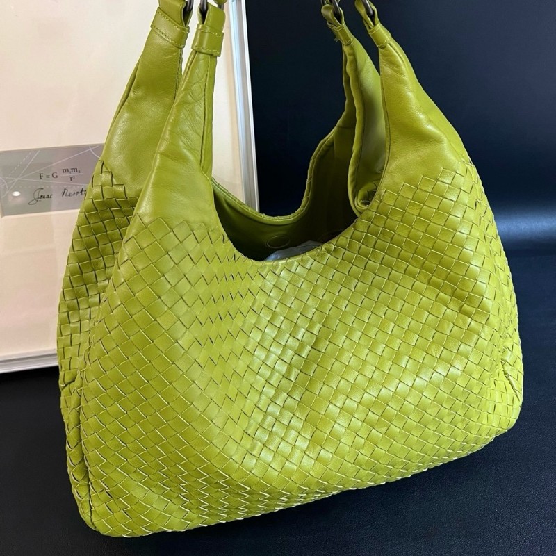 葆蝶家/Bottega Veneta牛油果色雙肩帶和尚包 肩背包-0