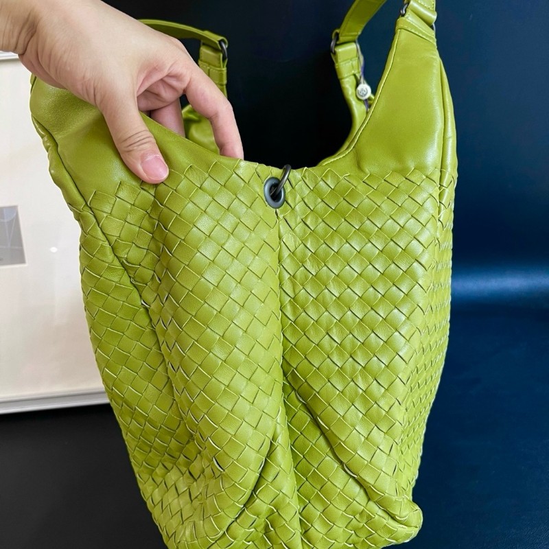 葆蝶家/Bottega Veneta牛油果色雙肩帶和尚包 肩背包-3