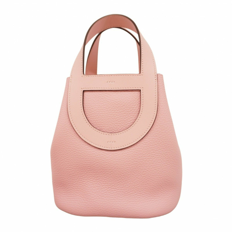 Hermes Hermès In the Loop 18 手提包,Taurillon Clemence 皮革,櫻花粉,B 印章,女款-0