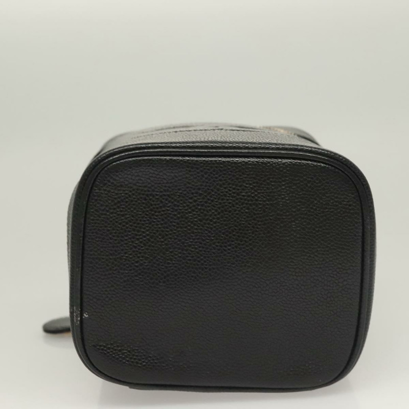 【日本直送】香奈兒 COCO Mark 化妝包 魚子醬色 黑色 金色 CC 正品 133374-4