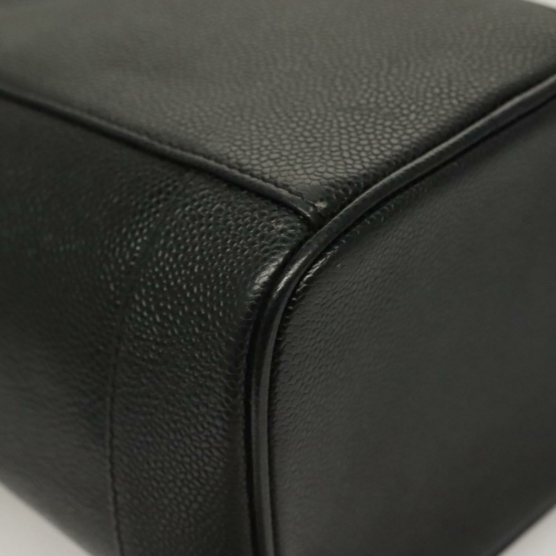 【日本直送】香奈兒 COCO Mark 化妝包 魚子醬色 黑色 金色 CC 正品 133374-16