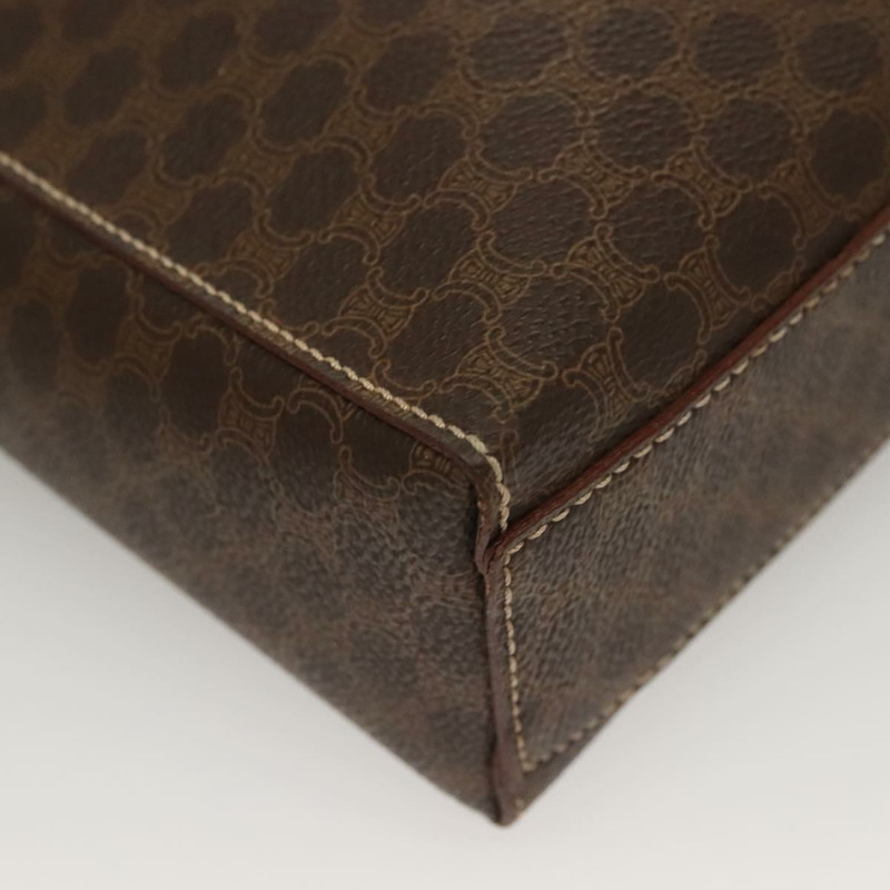 【日本直送】CELINE Macadam帆布肩背包 PVC皮革 棕色 金色 正品 136203-15