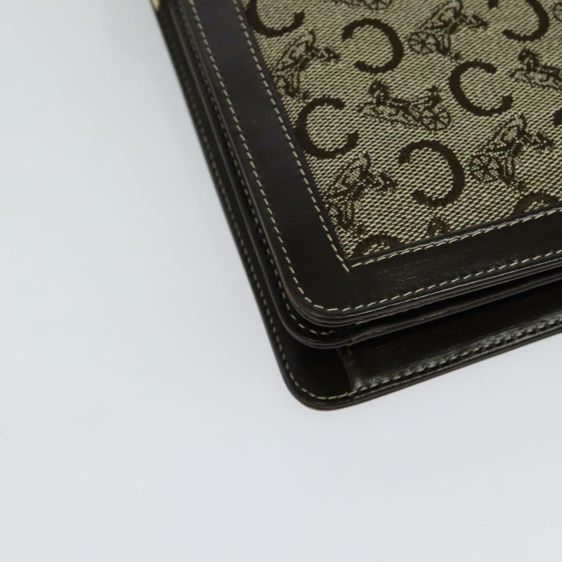 【日本直送】CELINE C Sulky 肩背包 帆布 皮革 棕金色 正品 135351-14