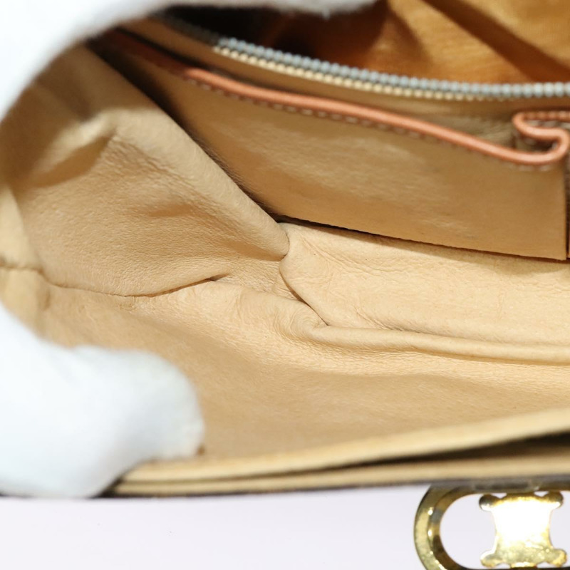 【日本直送】CELINE Macadam帆布肩背包 PVC皮革 棕色 金色 正品 137434-19