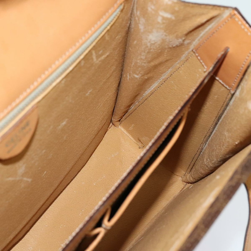 【日本直送】CELINE Macadam帆布手提包 PVC皮革 棕色 金色 正品 137435-18