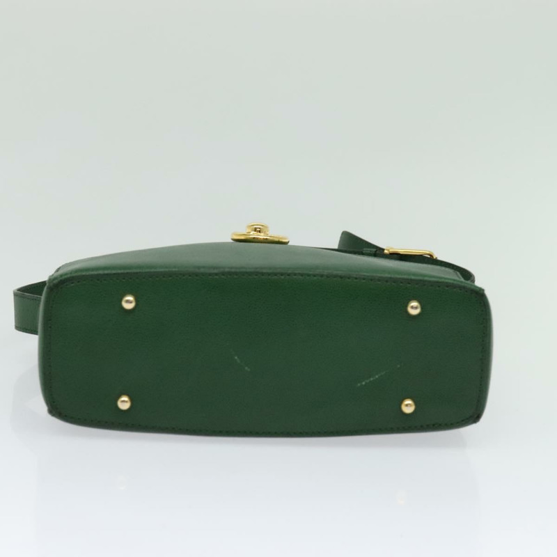 【日本直送】CELINE 皮革肩背包 綠色 金色 正品 137184-4