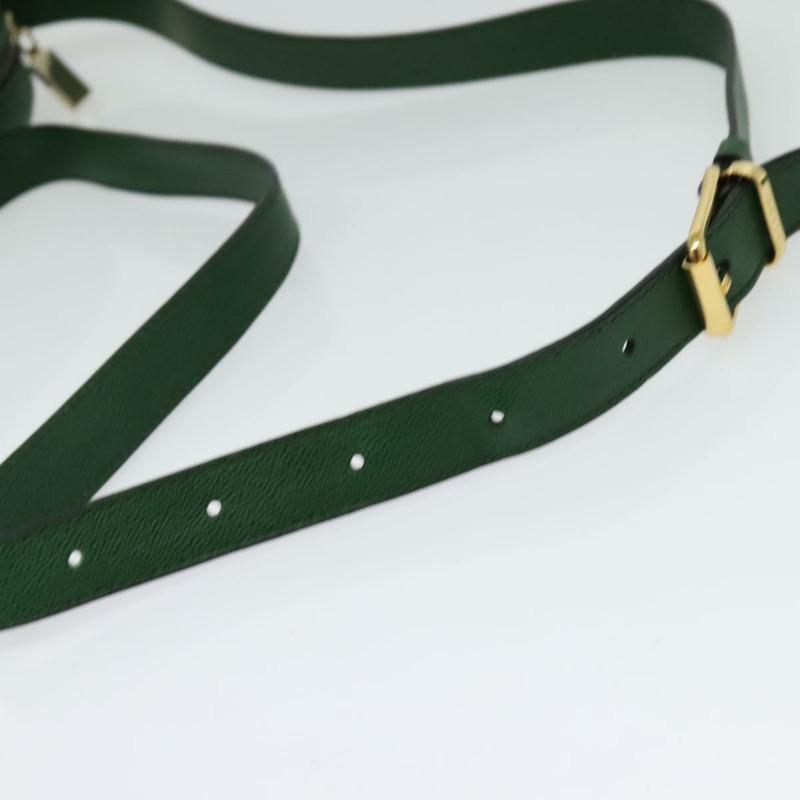 【日本直送】CELINE 皮革肩背包 綠色 金色 正品 137184-6