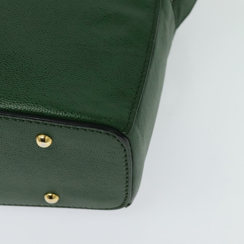 【日本直送】CELINE 皮革肩背包 綠色 金色 正品 137184-15
