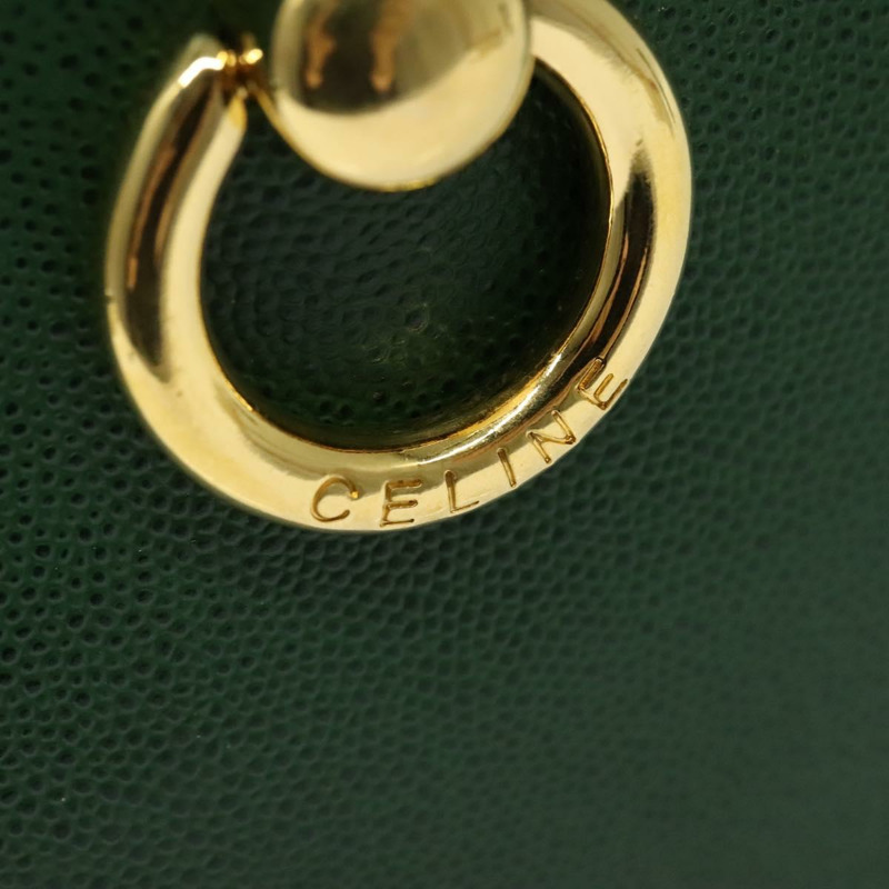 【日本直送】CELINE 皮革肩背包 綠色 金色 正品 137184-16