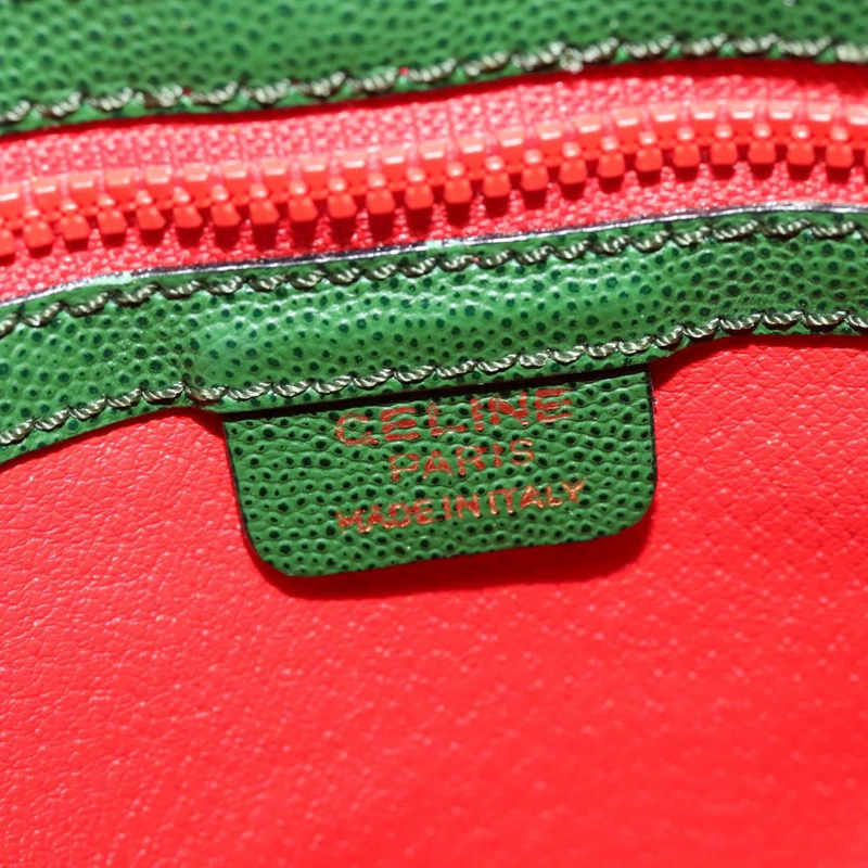 【日本直送】CELINE 皮革肩背包 綠色 金色 正品 137184-17