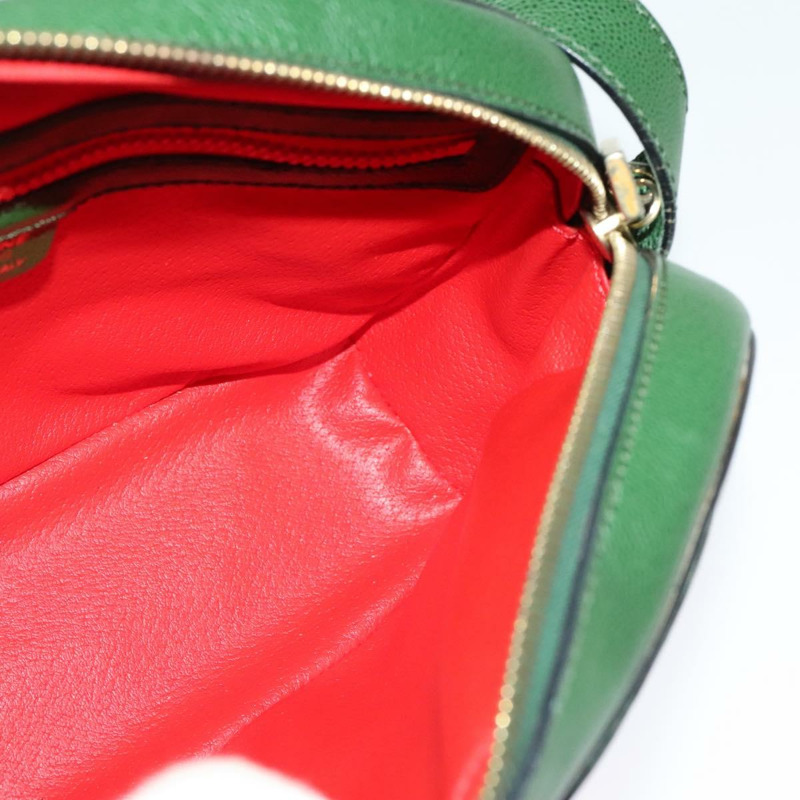 【日本直送】CELINE 皮革肩背包 綠色 金色 正品 137184-18