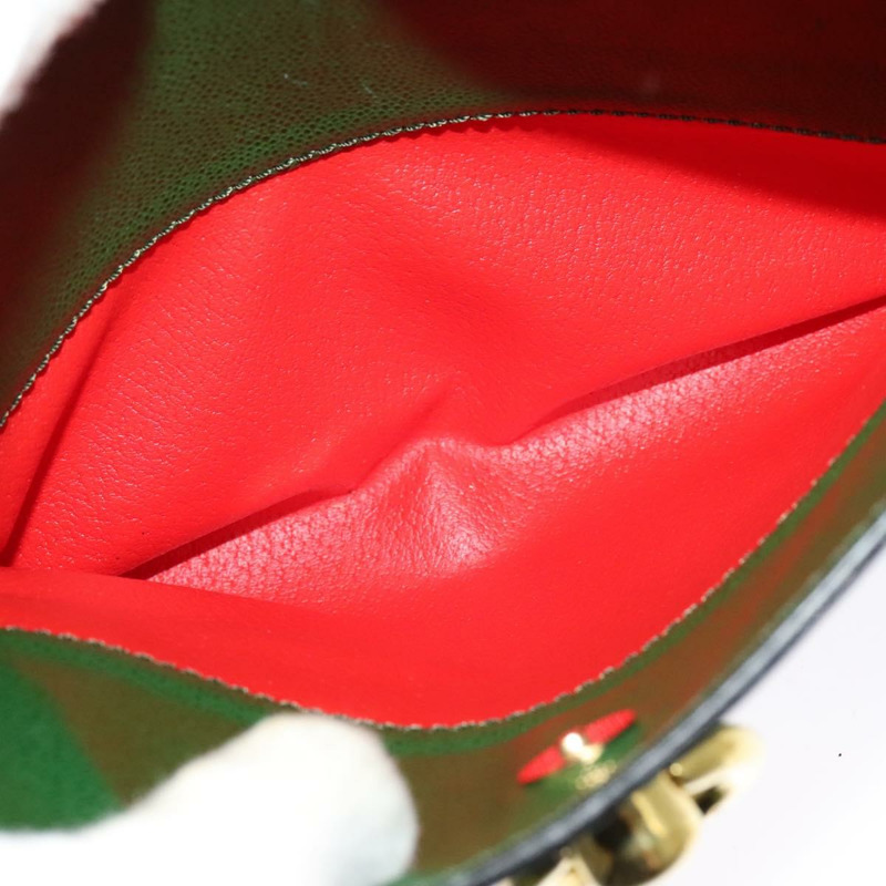 【日本直送】CELINE 皮革肩背包 綠色 金色 正品 137184-20