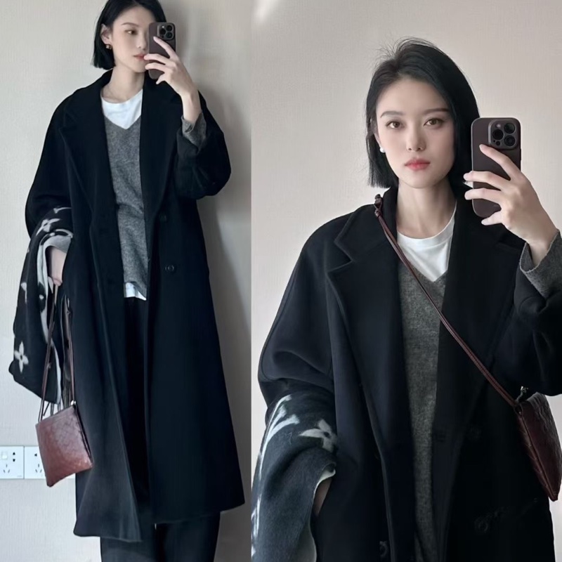 Max Mara 101801 Madame 003 黑色大衣 爆款-6