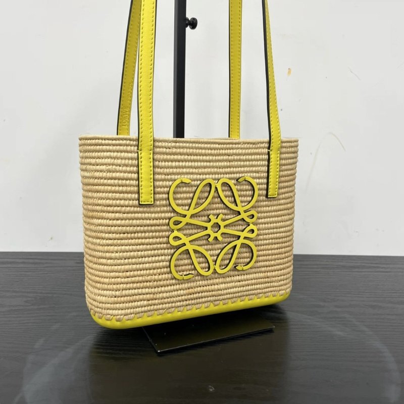 LOEWE Basket編織菜籃子手提肩背包 23*18*8 98新配件塵袋-2