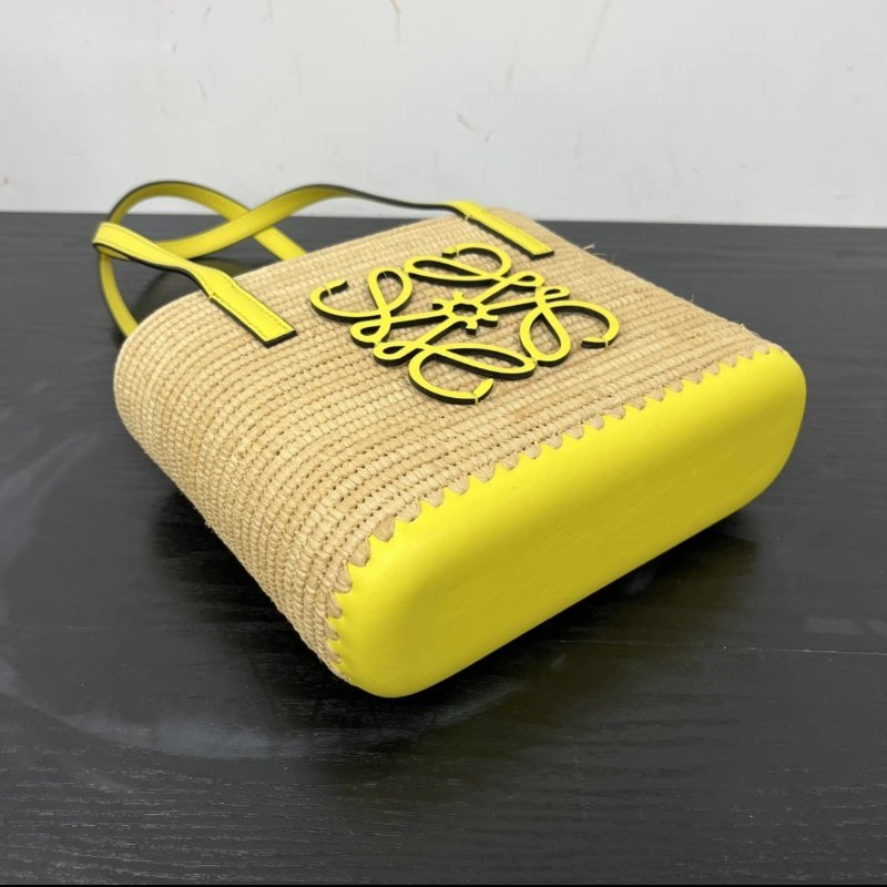 LOEWE Basket編織菜籃子手提肩背包 23*18*8 98新配件塵袋-4
