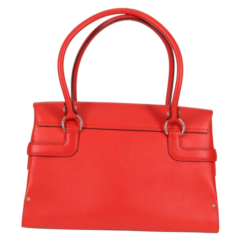 【日本直送】Salvatore Ferragamo Gancini 手提包 皮革 紅色 金色 正品 135989V-1