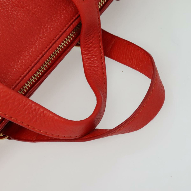 【日本直送】Salvatore Ferragamo Vala 手提包 皮革 2 向 紅金 正品 137172-6