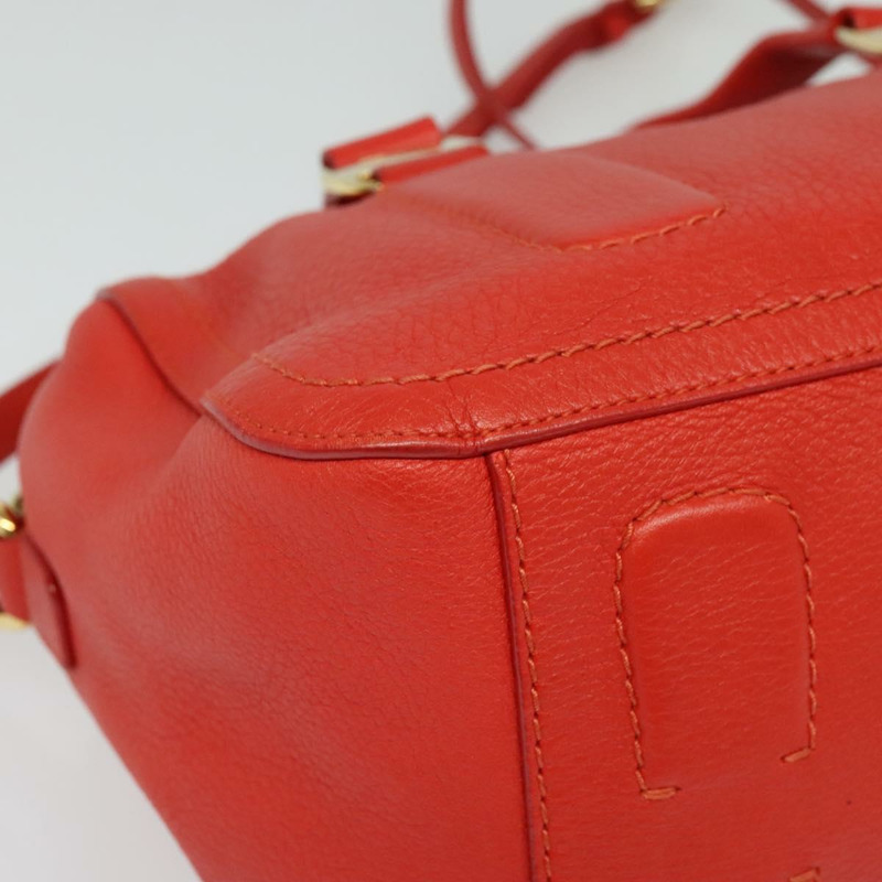 【日本直送】Salvatore Ferragamo Vala 手提包 皮革 2 向 紅金 正品 137172-14
