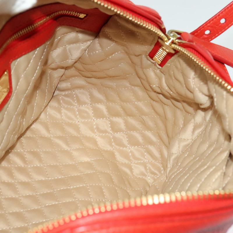 【日本直送】Salvatore Ferragamo Vala 手提包 皮革 2 向 紅金 正品 137172-18
