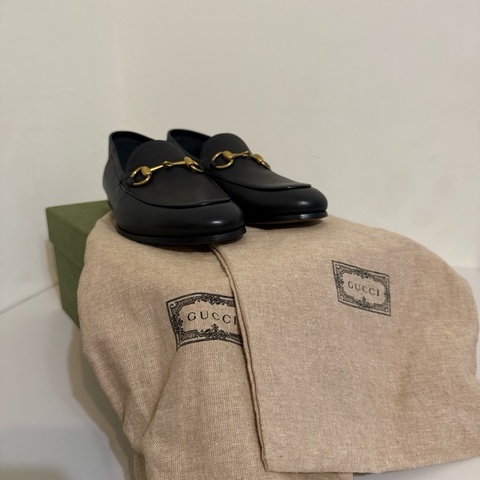 Gucci 全新閒置男女同款馬銜扣樂福鞋5號39號