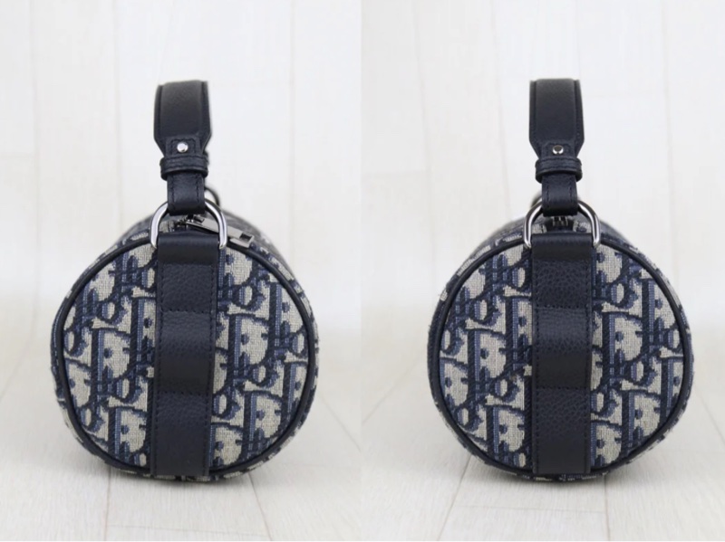 「JL精品代購」98新 DIOR 老花Roller圓筒手提斜背包-4