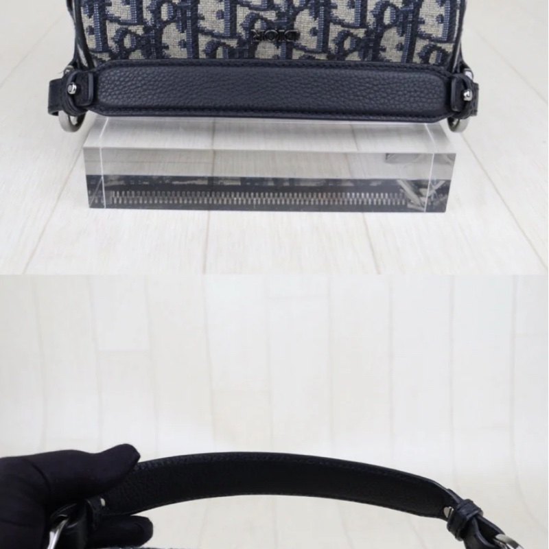 「JL精品代購」98新 DIOR 老花Roller圓筒手提斜背包-6