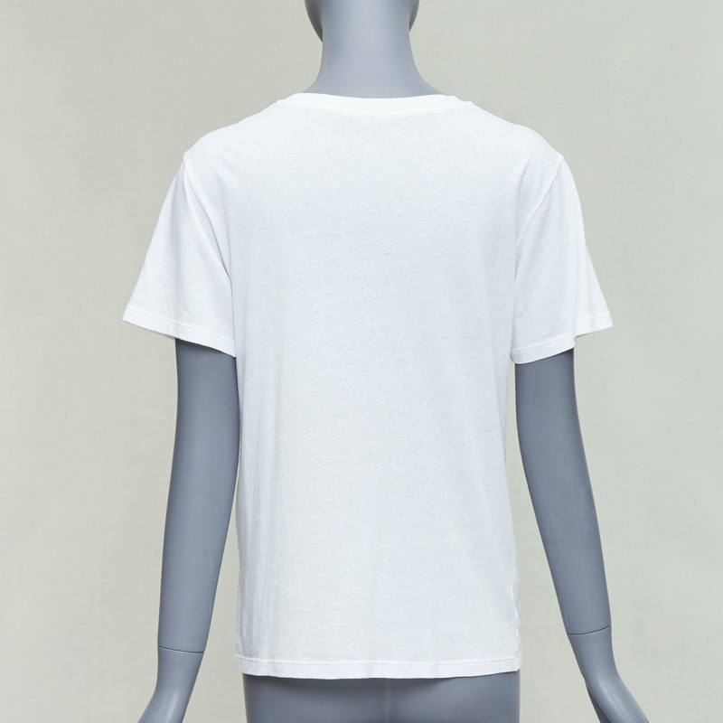 GUCCI L'Aveugle Par Armour white butterfly embroidered tshirt S-4