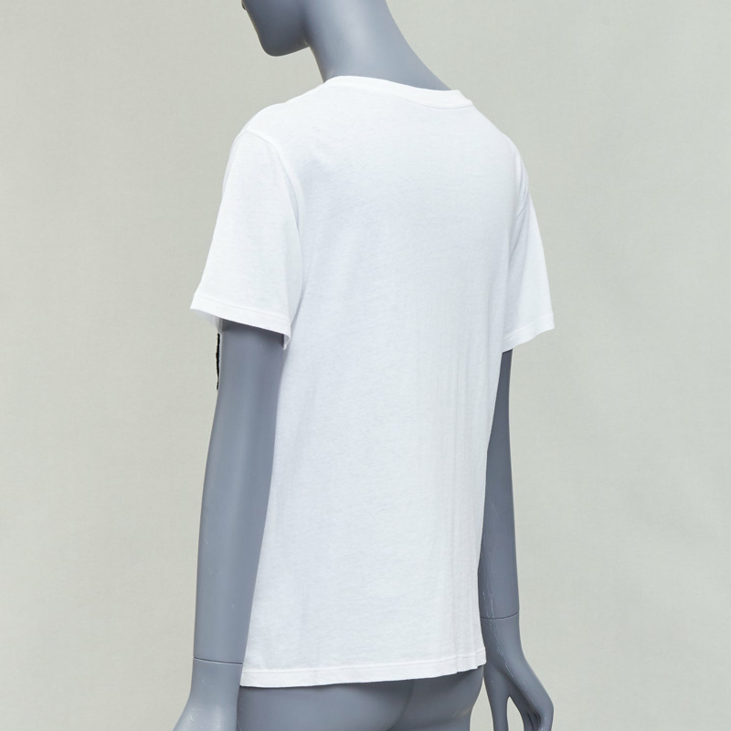 GUCCI L'Aveugle Par Armour white butterfly embroidered tshirt S-5