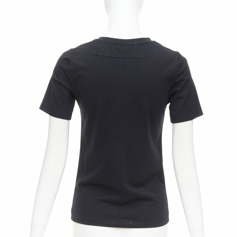 GIVENCHY black cotton star textured print fitted short sleeve tshirt S-4