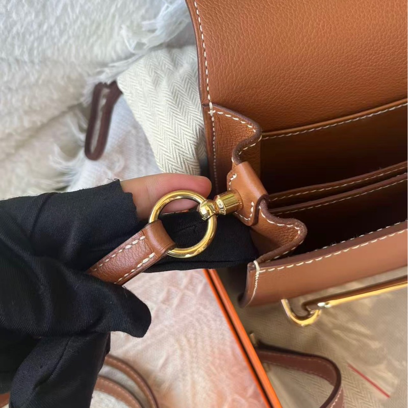 🌈Hermes🌟Mini Roulis 19🧡金棕金扣🧡全套有單🧡98新🧡Full Set🌟evercolor皮🌟-5