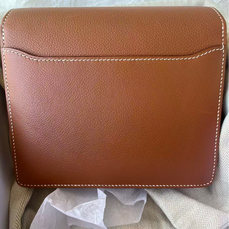 🌈Hermes🌟Mini Roulis 19🧡金棕金扣🧡全套有單🧡98新🧡Full Set🌟evercolor皮🌟-9