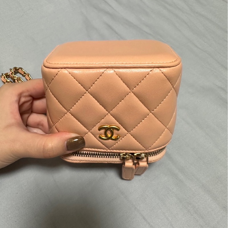 chanel 小盒子鮭魚粉 日本帶回-6
