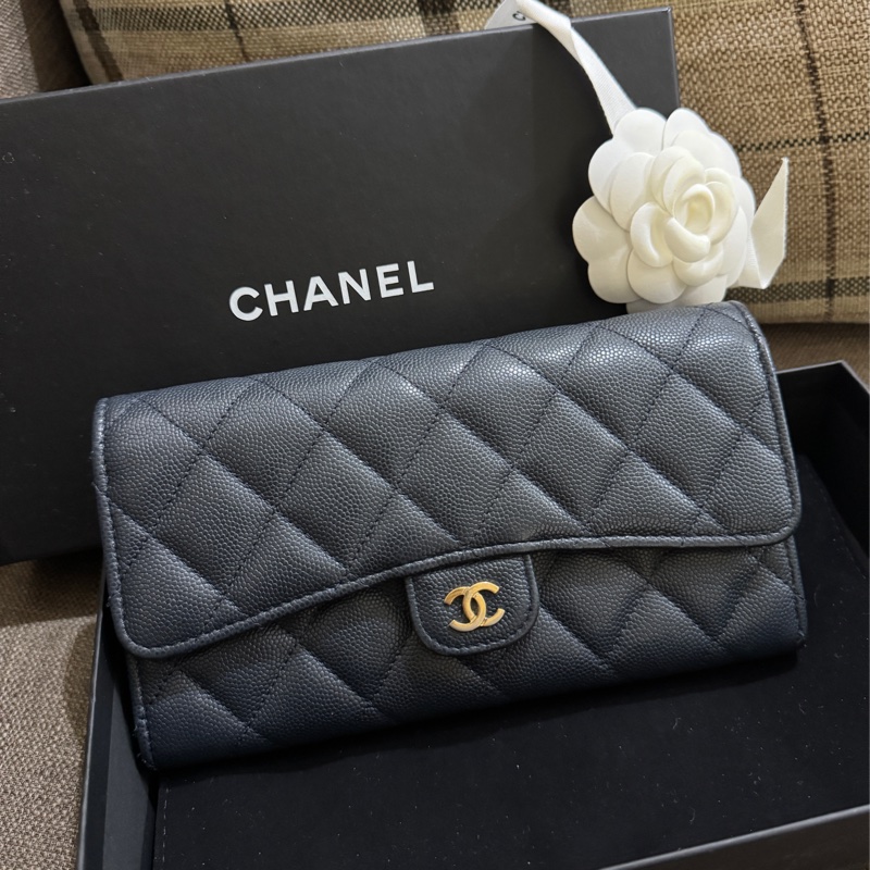 香奈兒荔枝皮長夾 26開-0