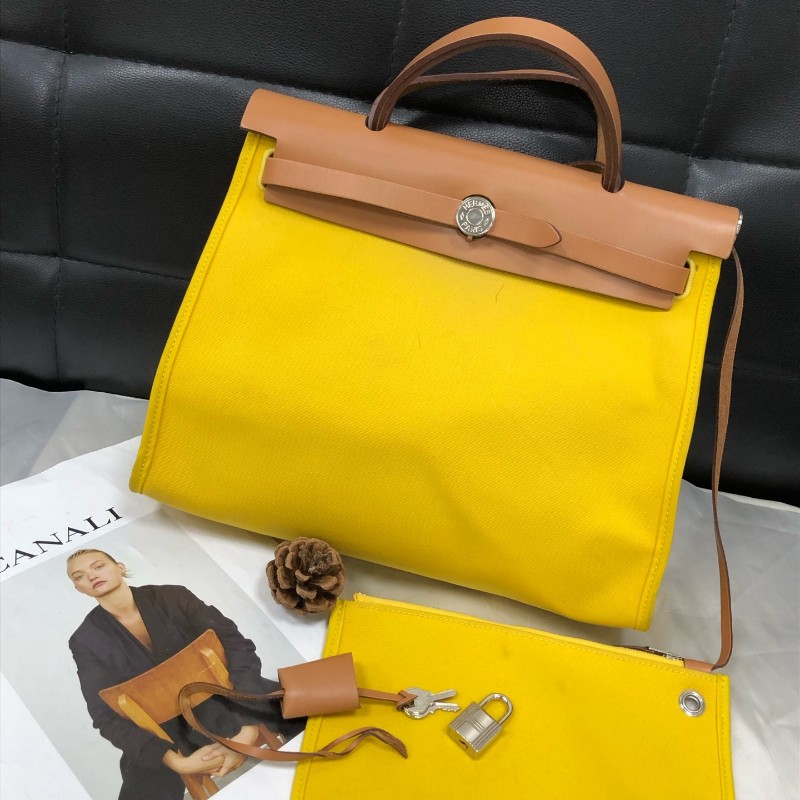 Hermes愛馬仕 herbag31銀扣 肩背包 斜背包 D刻-0