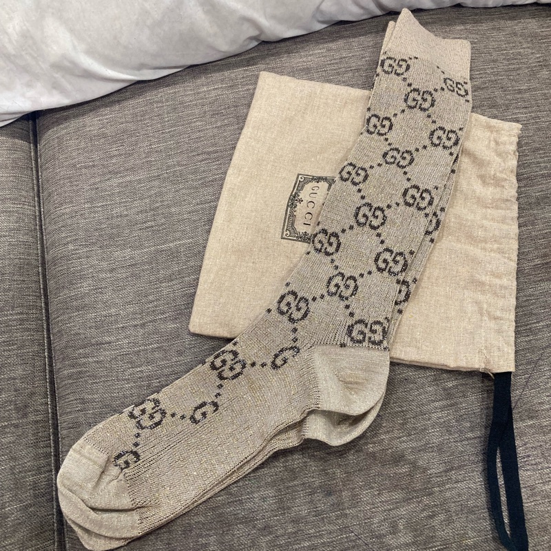 Gucci古馳 金蔥 未過膝 長襪 🇹🇼專櫃購入-8
