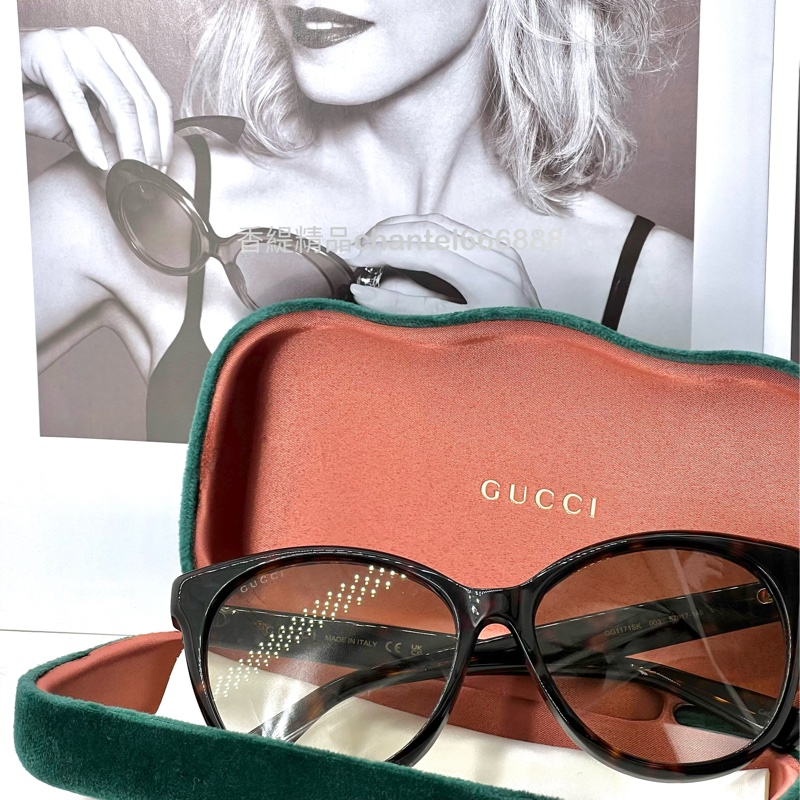 💗香緹國際精品💗 Gucci 玳瑁框太陽眼鏡-0