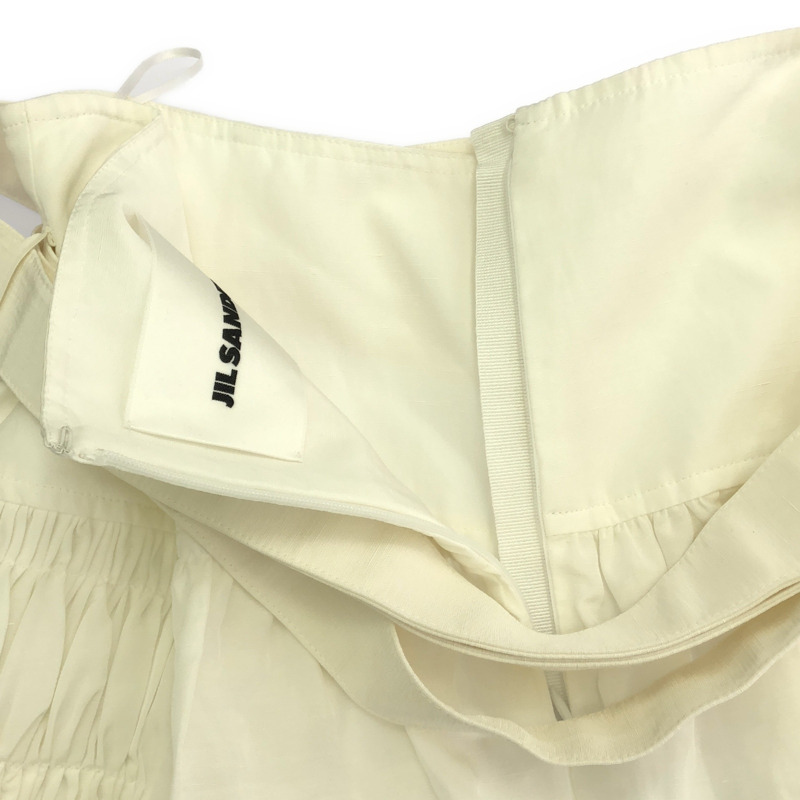 JIL SANDER 白色人造絲半身裙 SKJWBA0109 38碼 二手女裝-4
