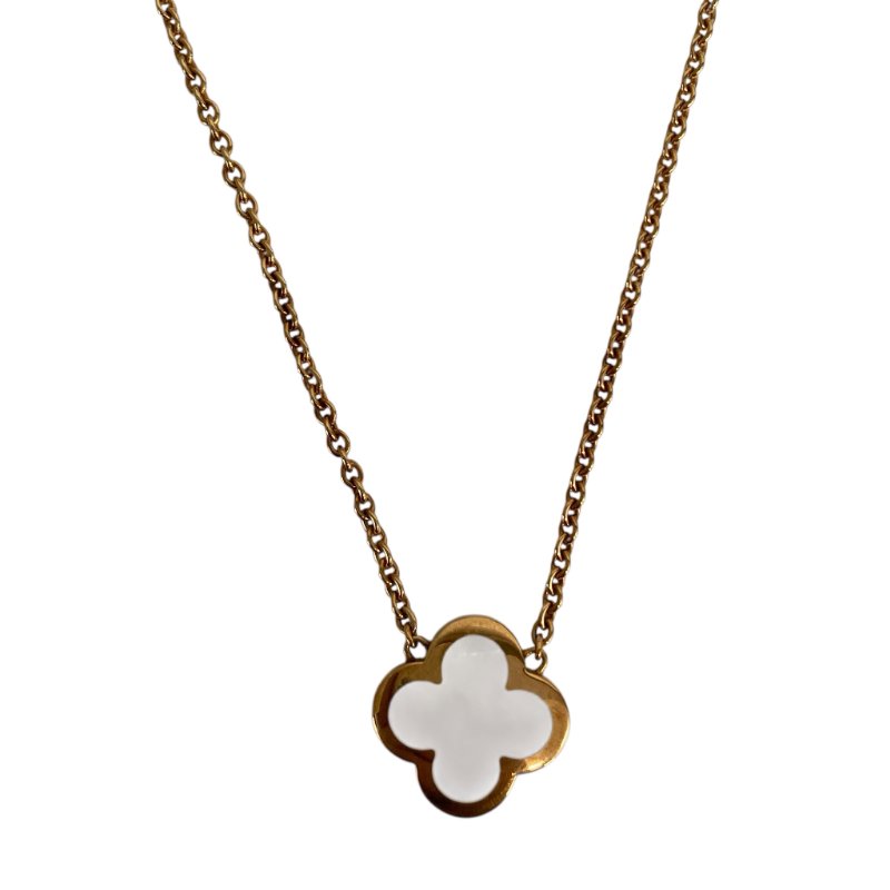 Van Cleef & Arpels 梵克雅寶 Pure Alhambra 18K 白貝母 項鍊 YG 白色-0